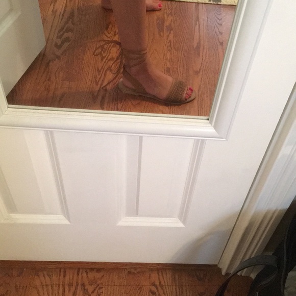 ASOS leather tan wrap up sandals - Picture 4 of 4